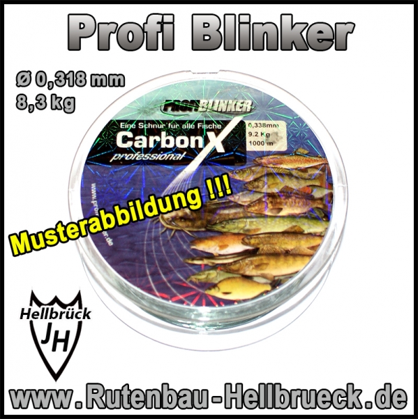 Profi Blinker Carbon X Professional - 1000 m-Spule -   Ø 0,318 mm
